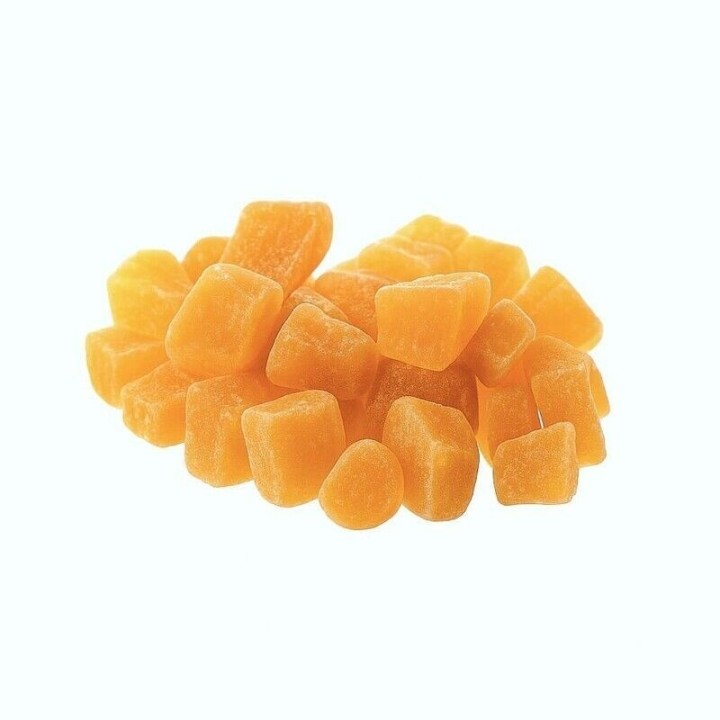 Jengibre deshidratado, cubitos - picante-dulce - Bolsa de 100 g
