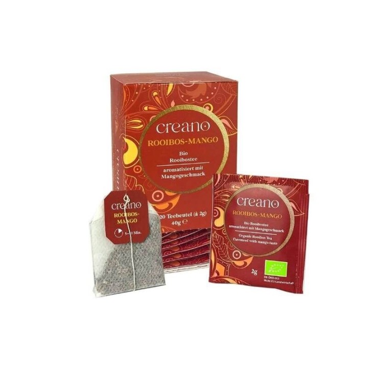 Creano Rooibos Mango Bio - sin cafeína - 20 bolsitas
