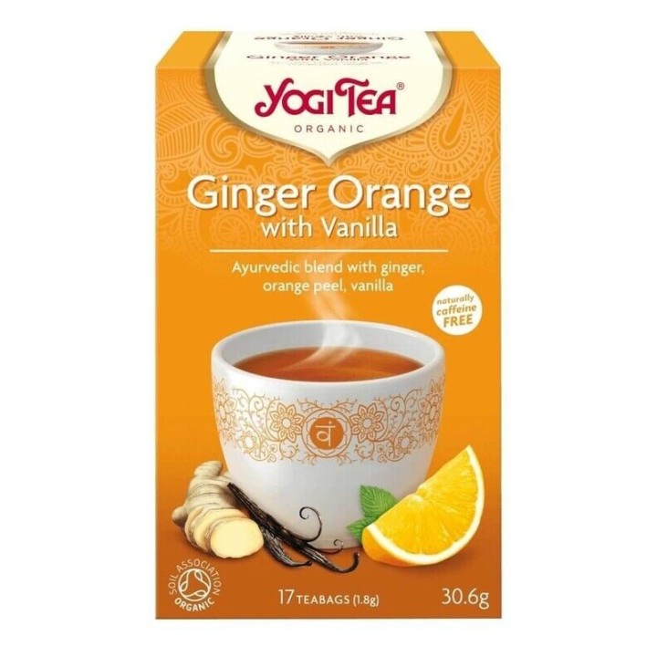 Yogi Tea Laranja e Gengibre Bio - 17 Saquetas