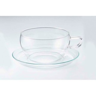 Chávena Jumbo em Vidro + Pires - 400ml