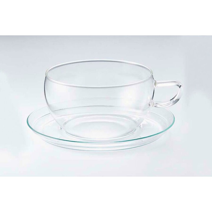 Chávena Jumbo em Vidro + Pires - 400ml