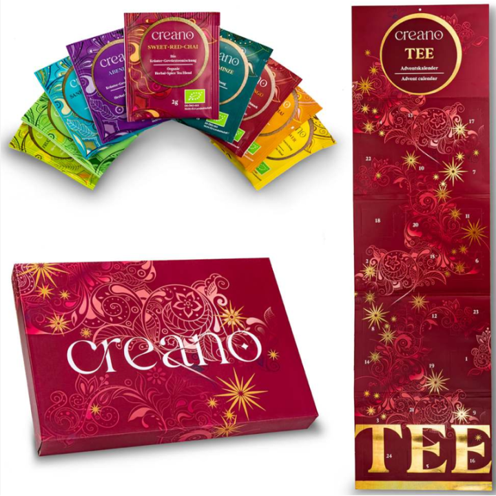Calendario de Adviento Creano con tés ecológicos - calidad superior - 27 bolsitas