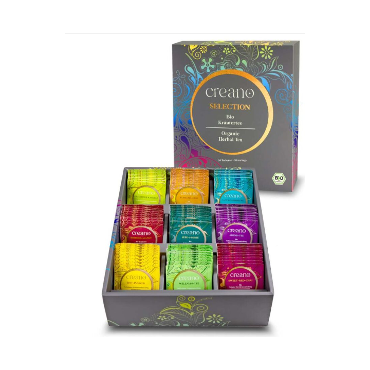 Caja de tés Creano Premium Bio - selección premium - 90 bolsitas