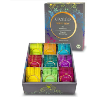 Caixa de Chás Bio Creano Premium 122grs - 9 Latas de Metal