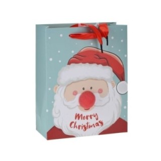 Bolsa de papel roja con asas - Papá Noel - Accesorios para el té