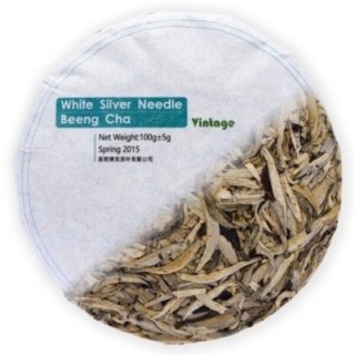 Té blanco Yunnan Silver Needles Vintage Cake - Bolsa de 100 g