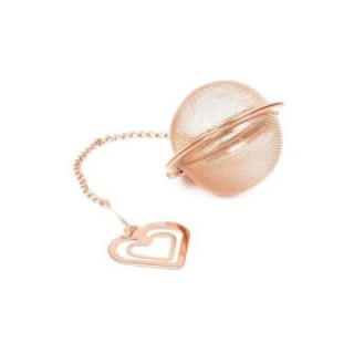 Infusor para Chá - Rose Gold - Coração - 5cm