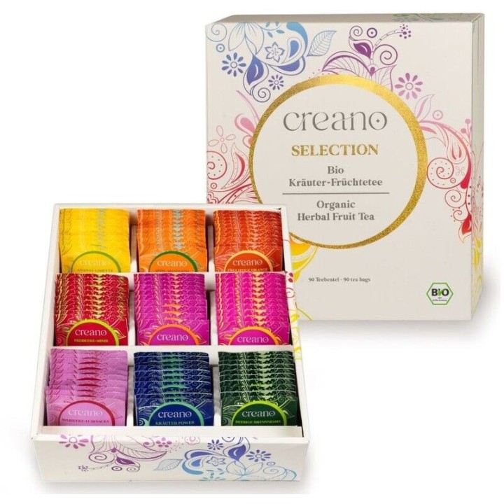 Caja de tés Creano Herbal White Bio - selección premium - 90 bolsitas