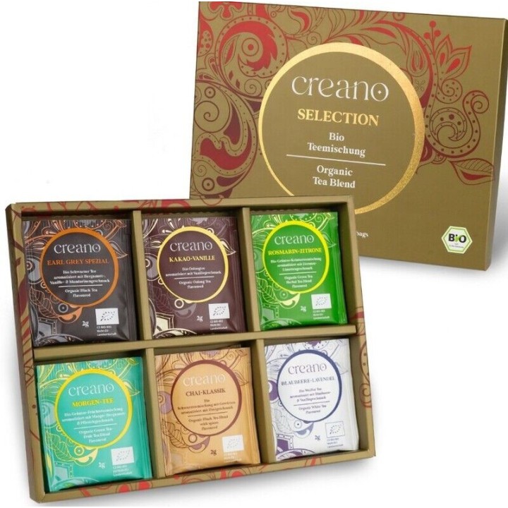Caja de tés Creano Golden Bio - selección premium - 24 bolsitas