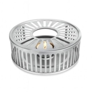 Calentador de té de acero inoxidable - Stripes Silver - Ø 14 cm - Accesorios para el té