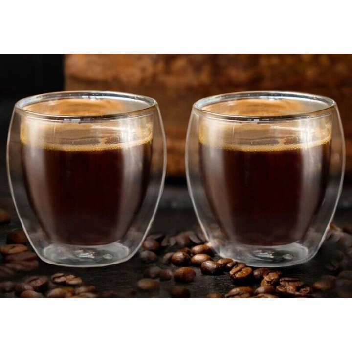 Vasos de vidrio doble Expresso Creano - 2 x 100 ml - Accesorios para té