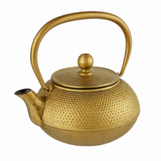 Bule de Ferro Dourado Wansu – 800ml - Acessórios de Chá