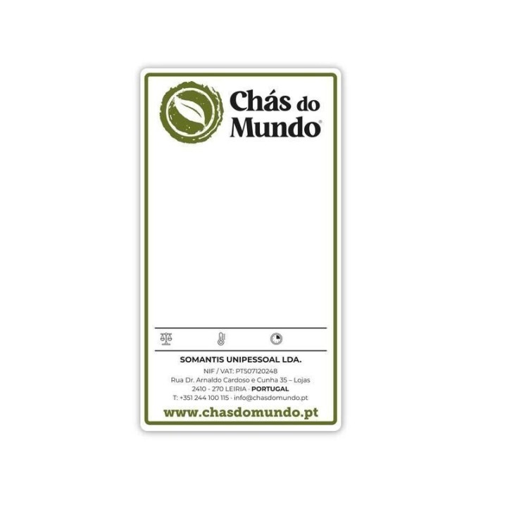 Etiqueta Chás do Mundo para Bolsas Médias - 120x70mm