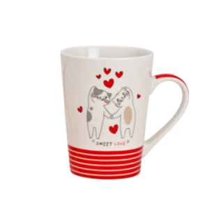 Caneca de Porcelana Sweet Love - 500ml - Acessórios de Chá
